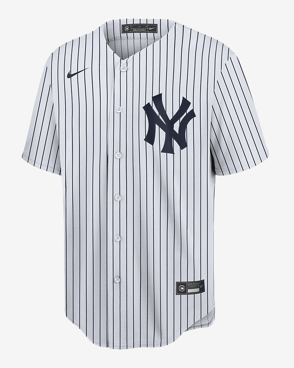 MLB New York Yankees (Derek Jeter) Men's Replica Baseball Jersey - White/Navy