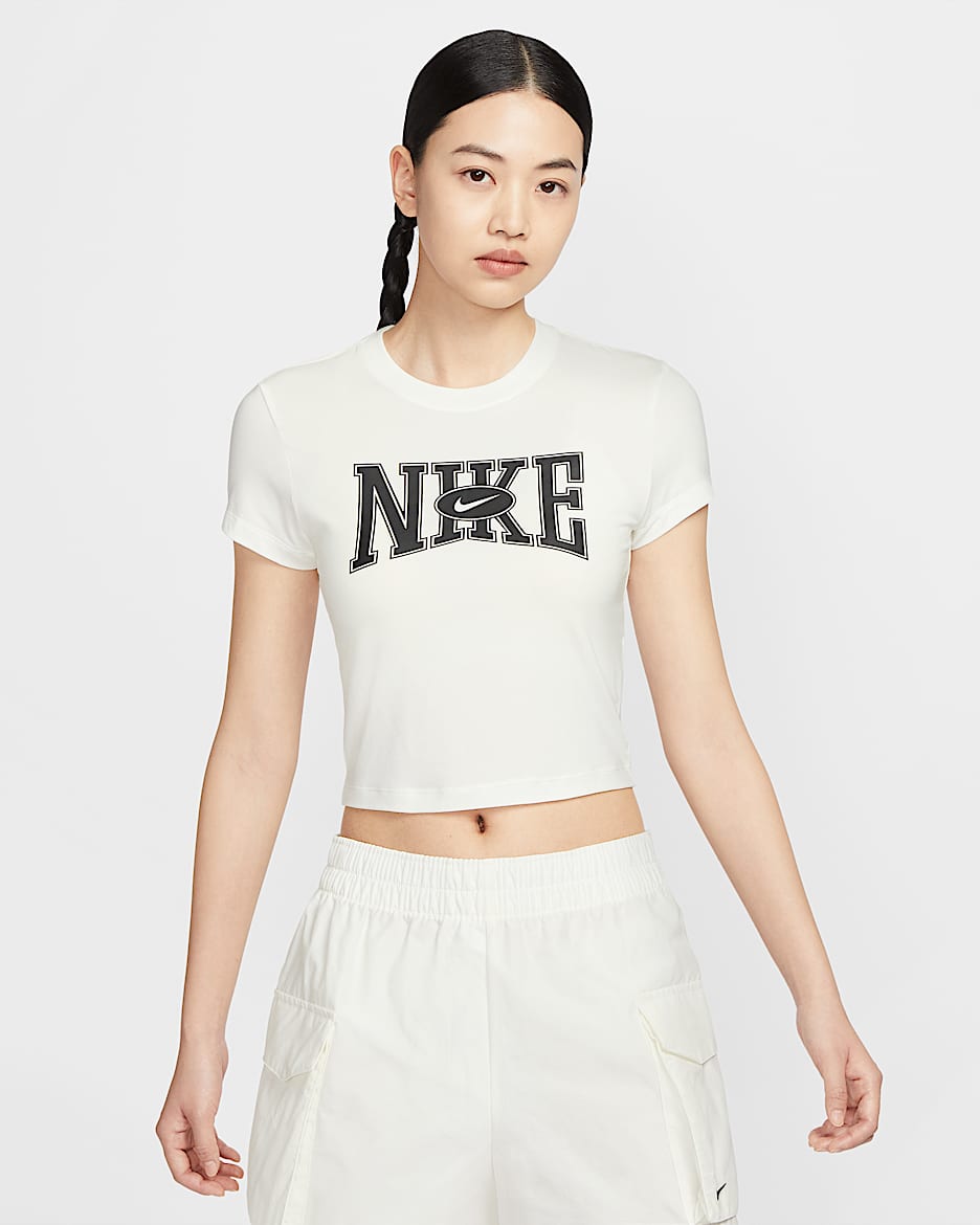Nike Sportswear Women's Slim Cropped T-Shirt - Sail