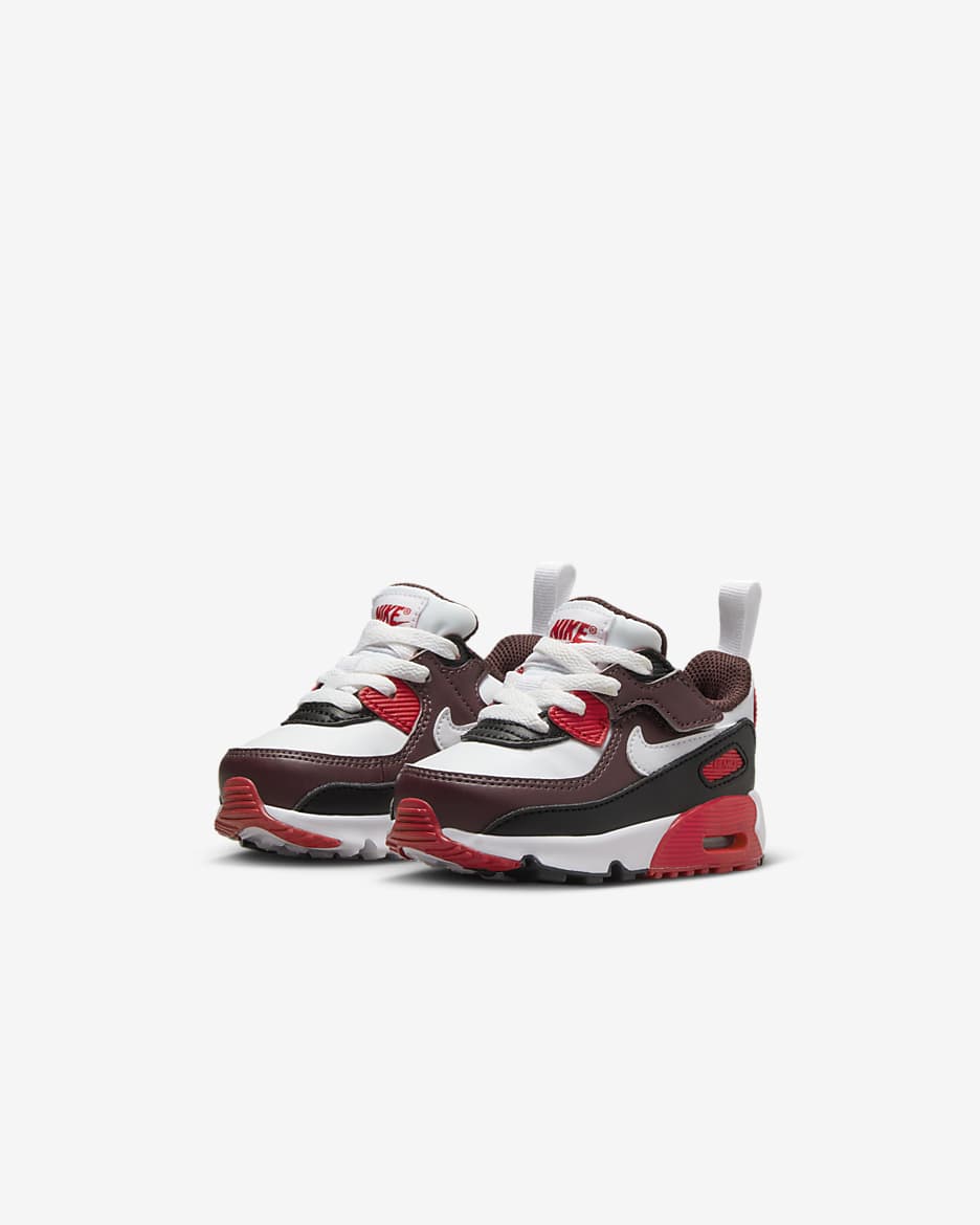 Nike Air Max 90 EasyOn Baby/Toddler Shoes - Burgundy Crush/Black/University Red/White