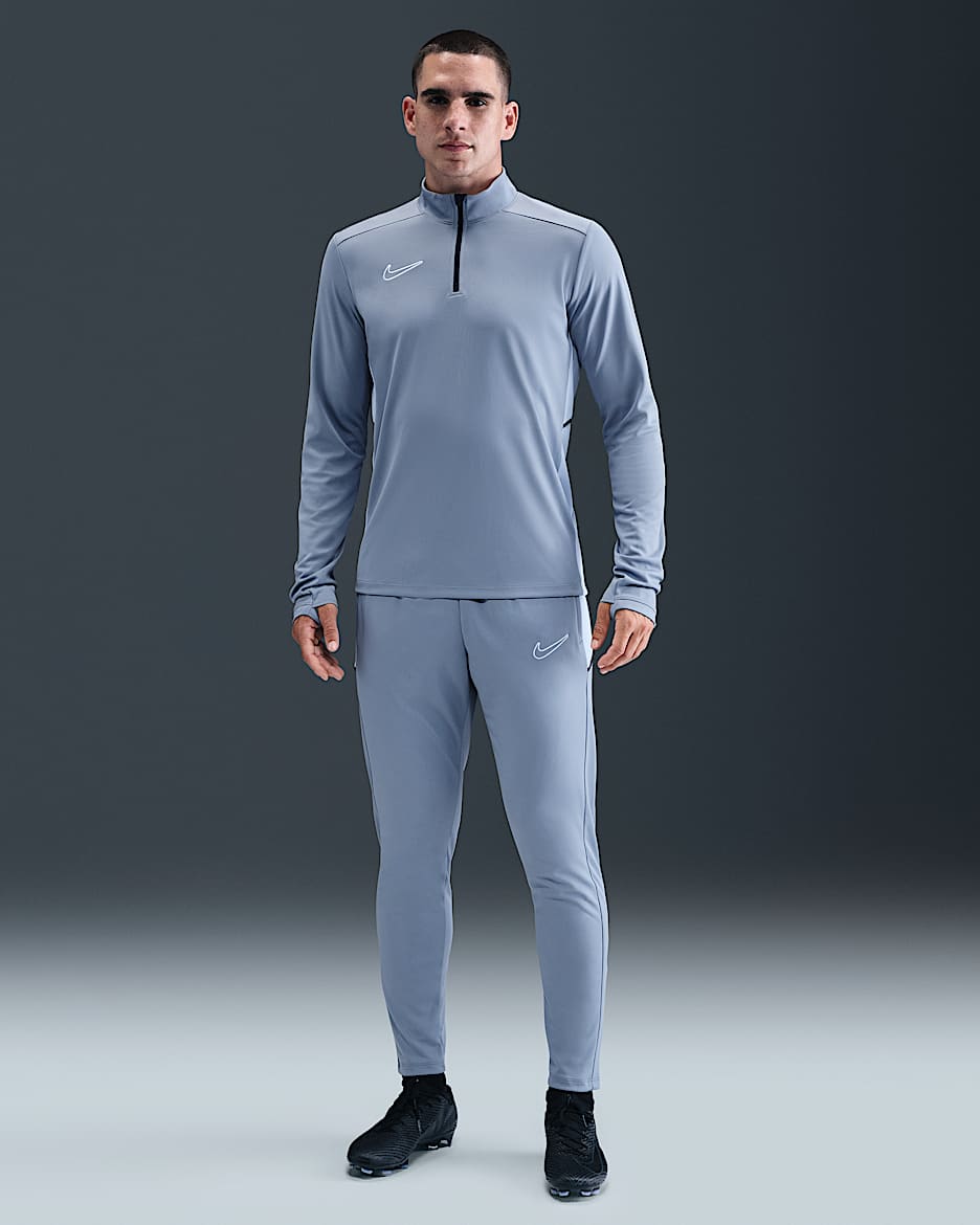 Nike Academy Men's Dri-FIT Football Pants - Ashen Slate/Cobalt Bliss/White
