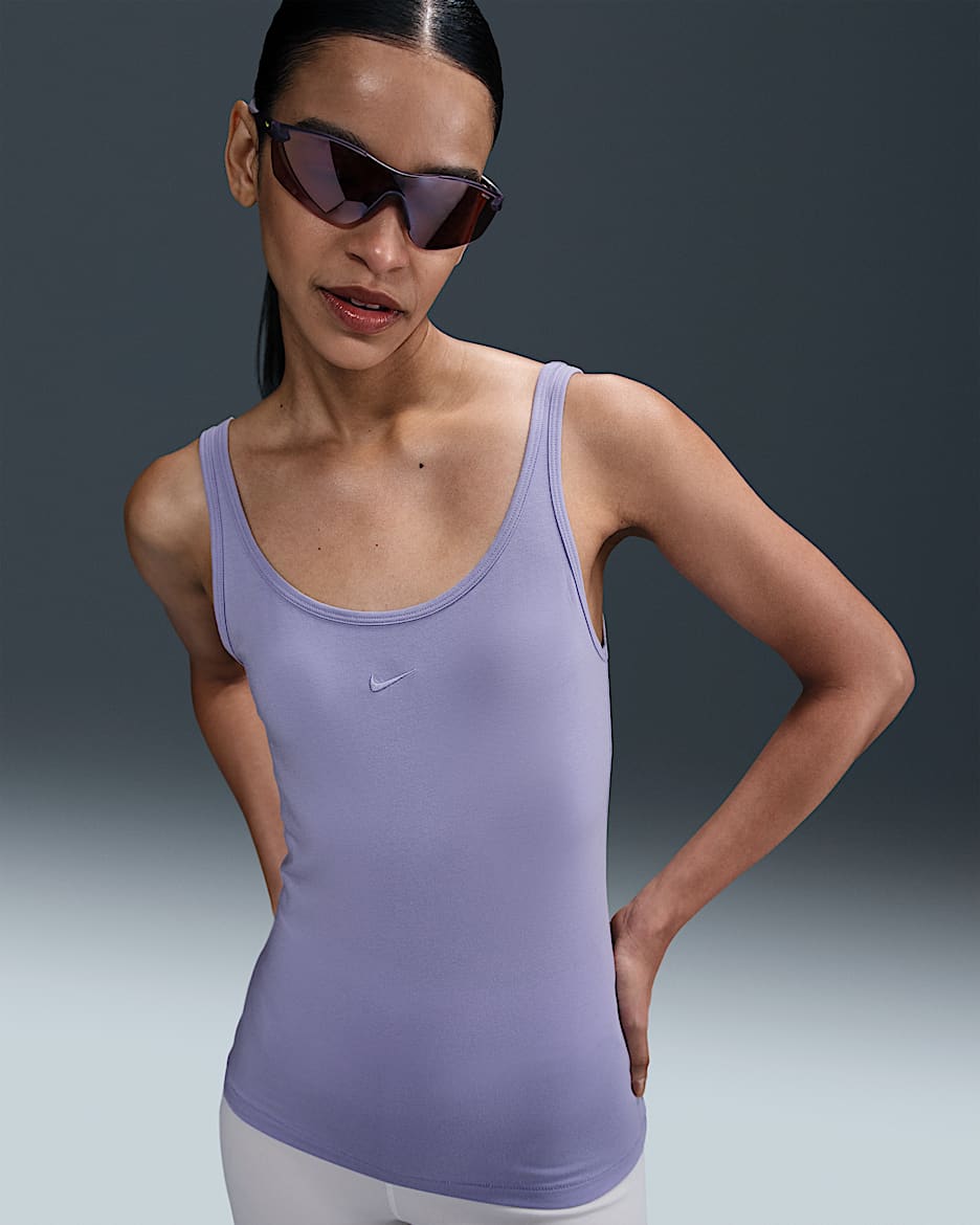Camiseta de tirantes para mujer Nike Sportswear Chill Knit - Hielo lila