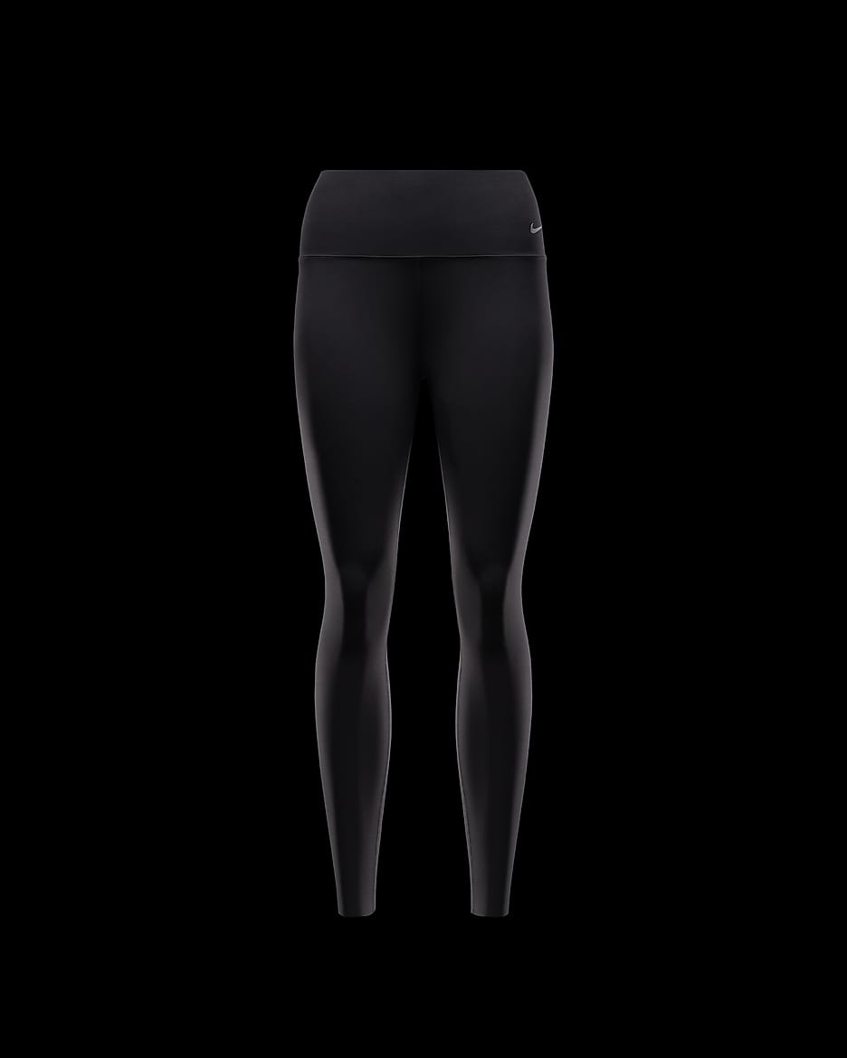 Legging 7/8 à taille haute et maintien léger Nike Zenvy pour femme - Noir/Noir