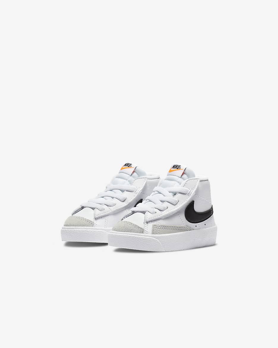 Chaussure Nike Blazer Mid '77 pour Bébé et Petit enfant - Blanc/Total Orange/Noir