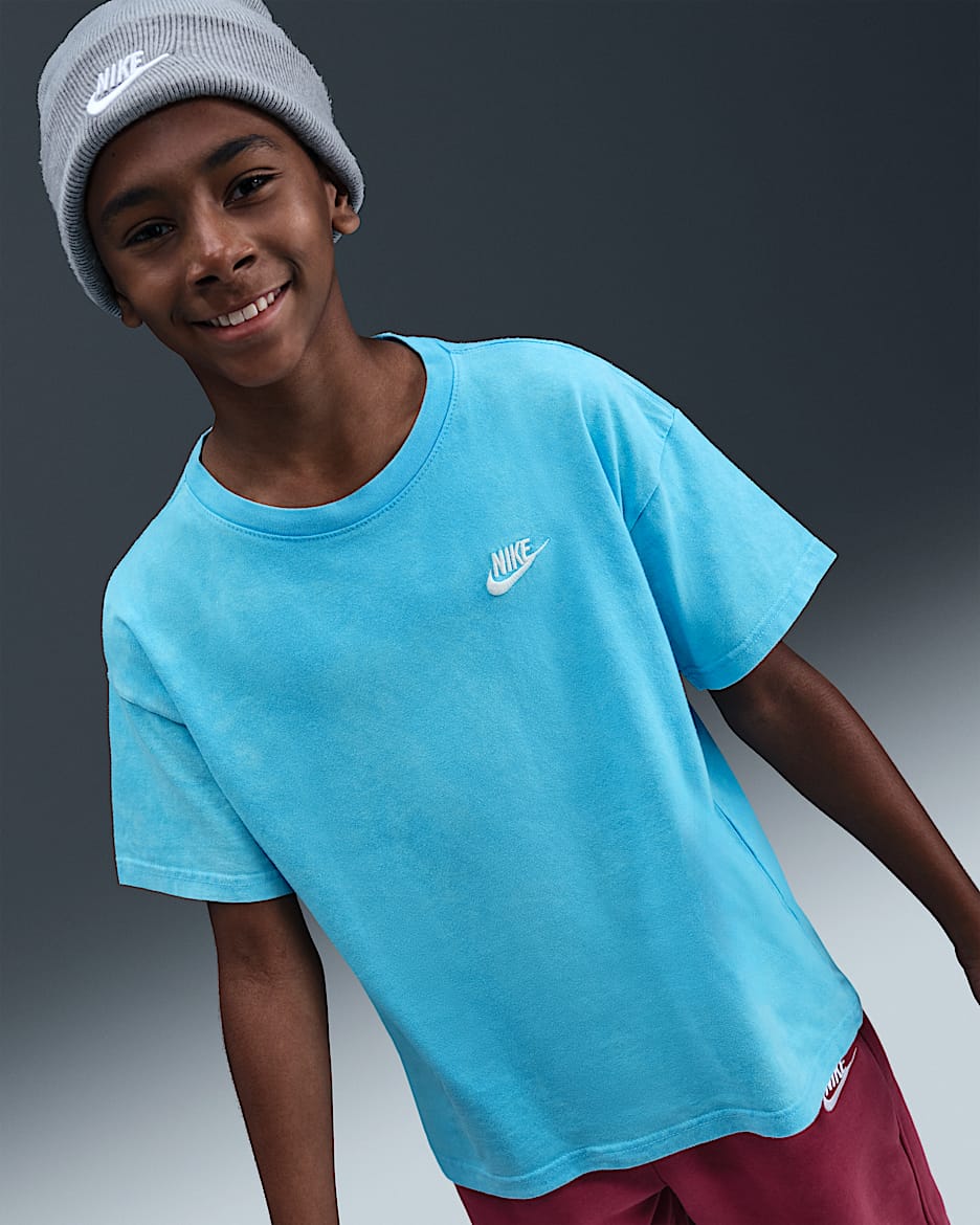 Nike Sportswear Club Big Kids' T-Shirt - Baltic Blue