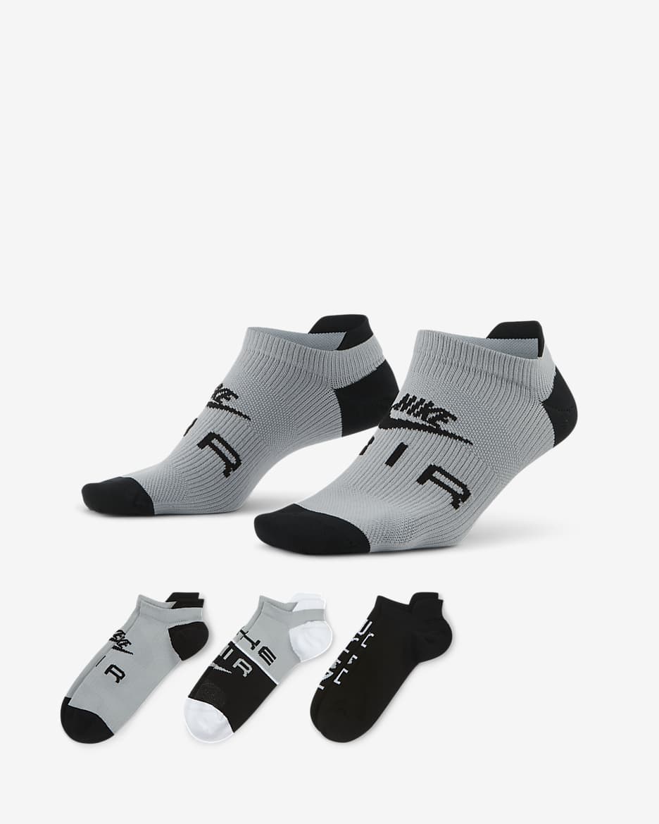 Nike Air Everyday Plus Lightweight Women's Training No-Show Socks (3 Pairs) - Multi-Colour