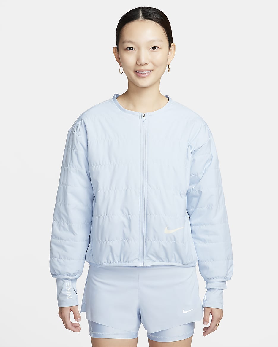Nike Swift Women's Therma-FIT Running Jacket - Light Armory Blue/Light Orewood Brown/Light Orewood Brown