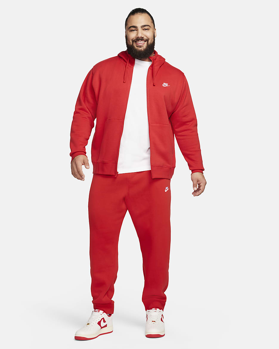 Nike Sportswear Club Fleece szabadidőnadrág - University Red/University Red/Fehér