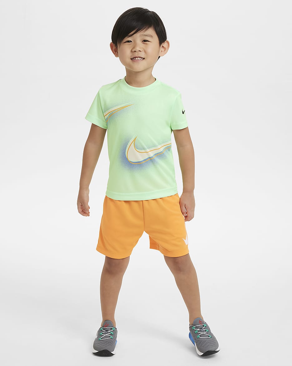 Nike Dri-FIT Toddler Stacked Up Swoosh T-Shirt - Vapor Green