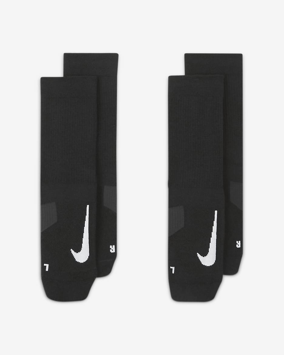 Nike Multiplier Crew-Socken (2 Paar) - Schwarz/Weiß