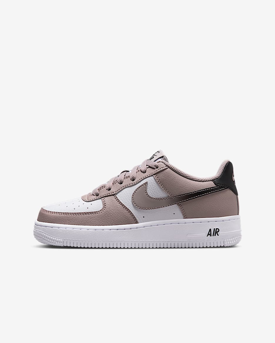 Tenis para niño grande Nike Air Force 1 - Gris universitario/Blanco/Negro