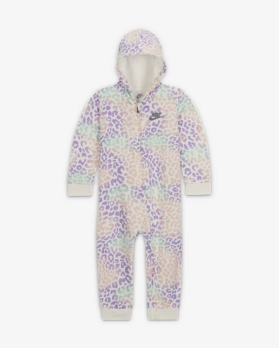 Nike Hooded Printed Coverall Baby (12-24M) Coverall - Sail