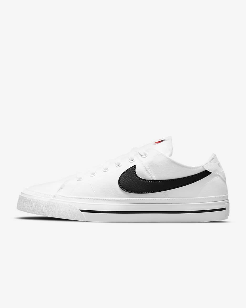 Tenis para hombre Nike Court Legacy Canvas - Blanco/Negro