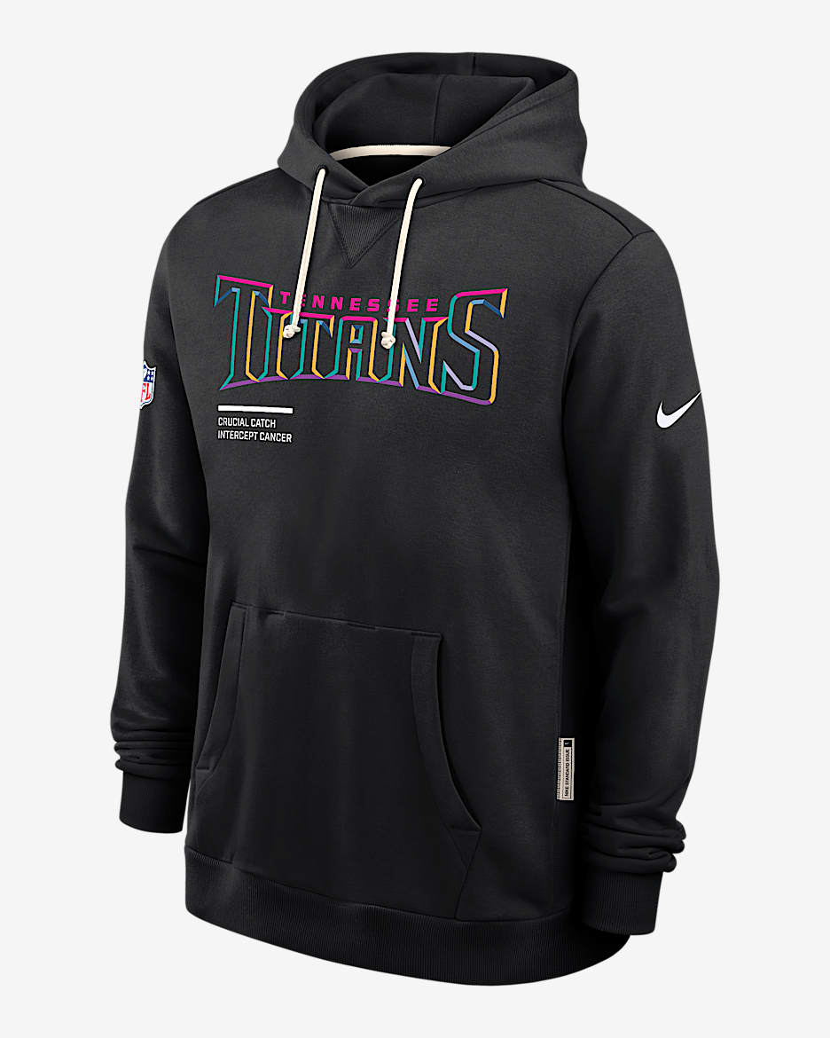 Tennessee Titans Crucial Catch Sideline Men's Nike Dri-FIT NFL Pullover Hoodie - Black