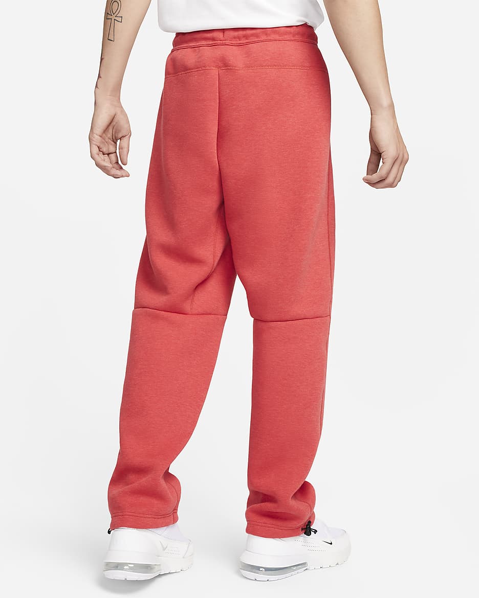 Nike Sportswear Tech Fleece Men's Open-Hem Sweatpants - Light University Red Heather/Black