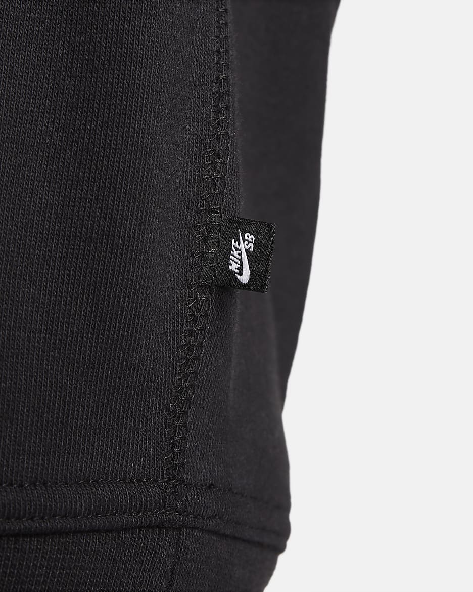 Nike SB Fleece Pullover Skate Hoodie - Black/White