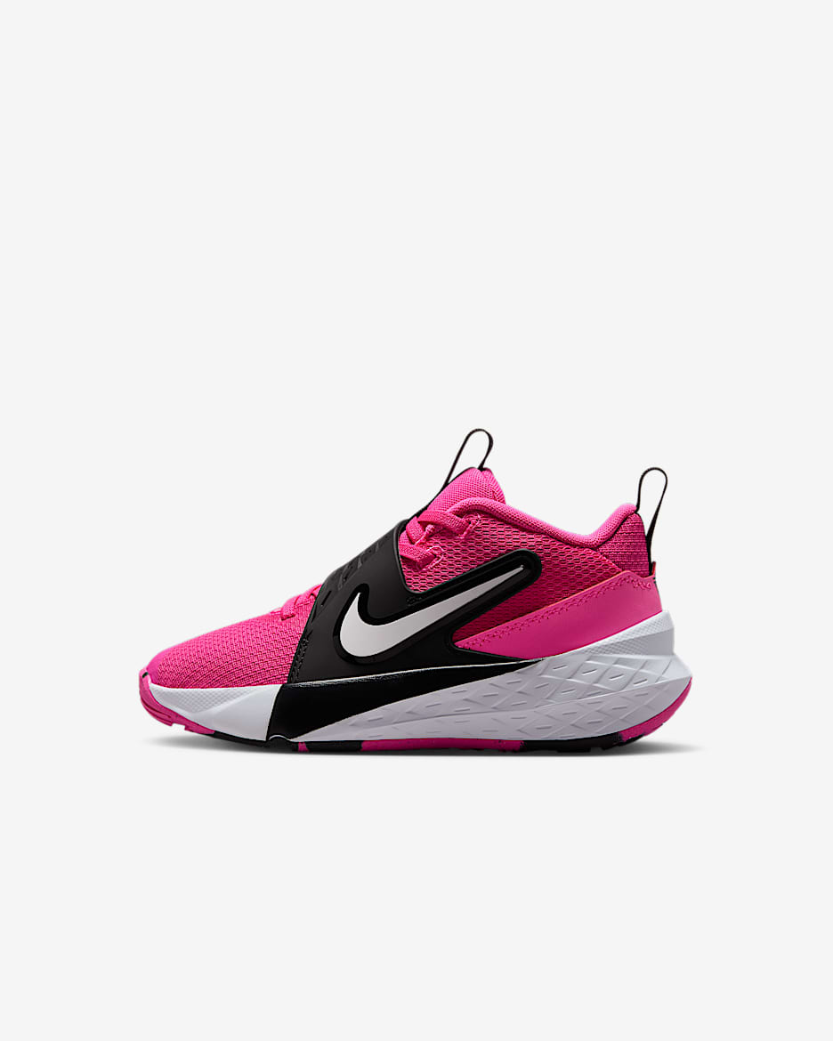Tenis para niños de preescolar Nike Team Hustle D 12 - Fucsia láser/Negro/Blanco
