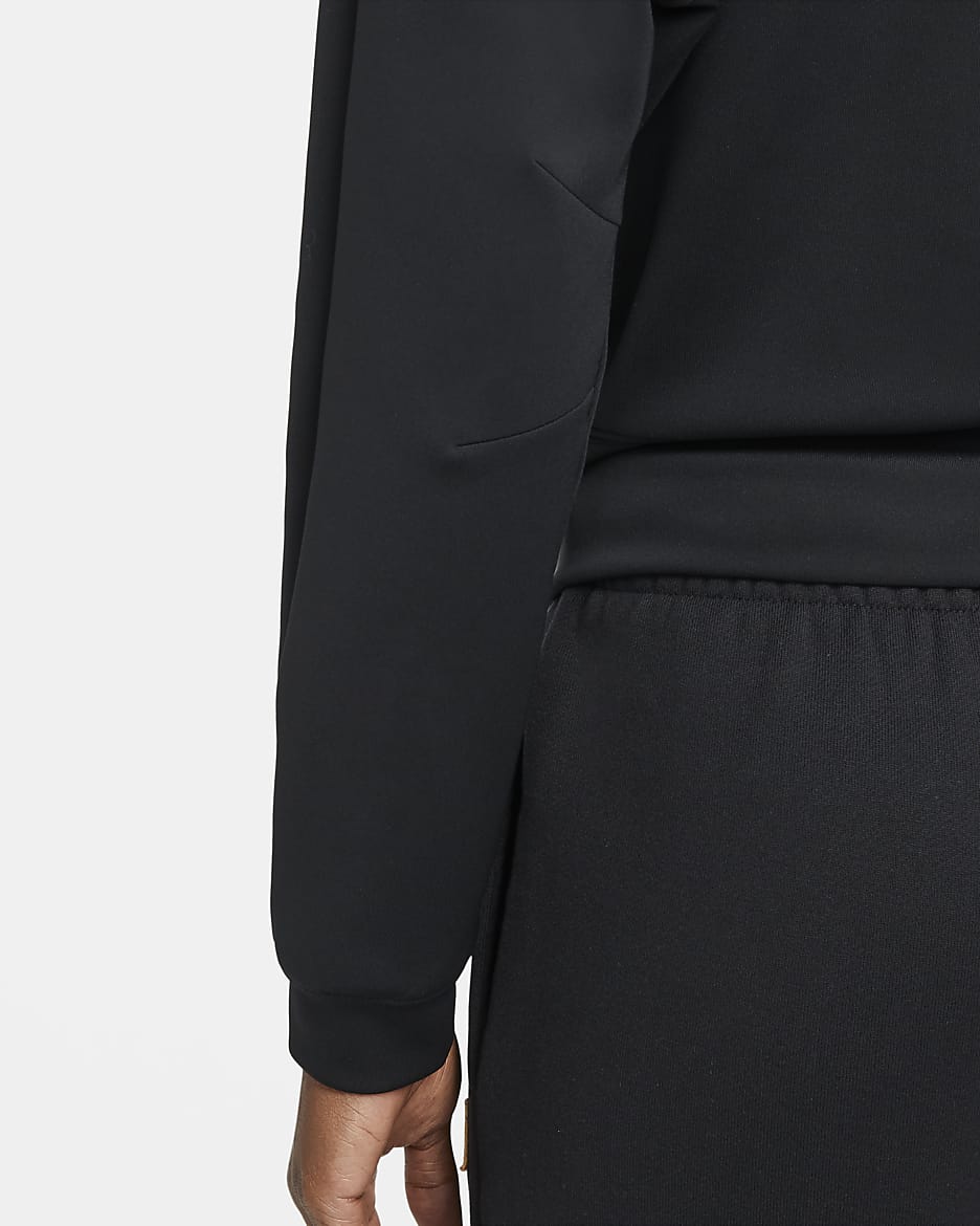 NikeCourt Tennisjacke mit durchgehendem Reißverschluss für Damen - Schwarz/Schwarz