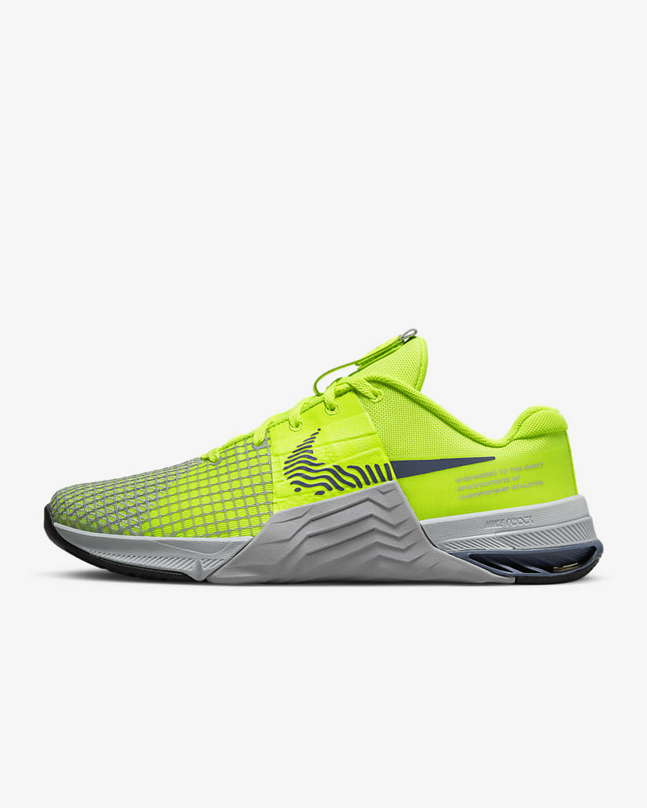 Nike Metcon 8 Men's Workout Shoes - Volt/Wolf Grey/Photon Dust/Diffused Blue