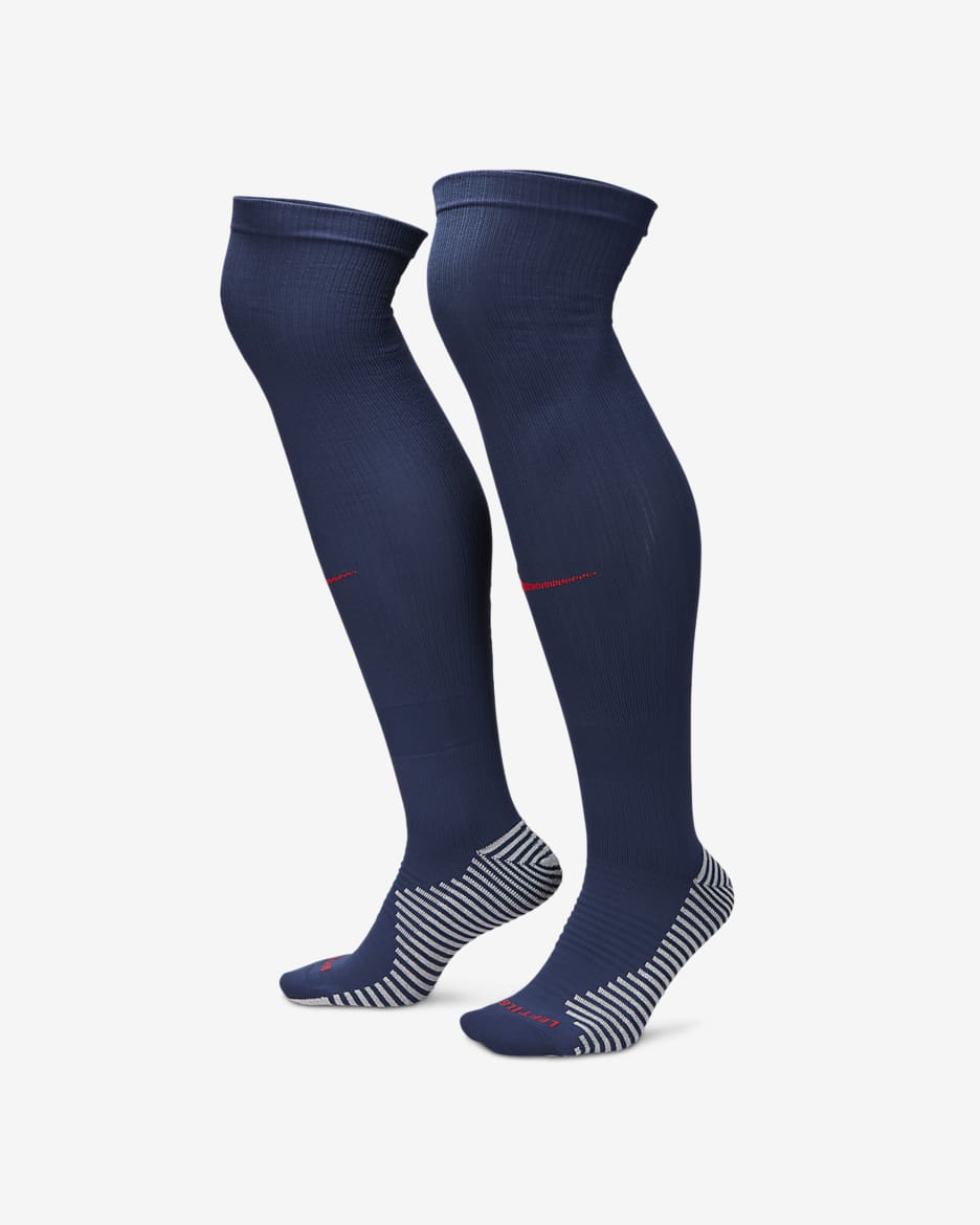 Paris Saint-Germain Strike Home/Away/Goalkeeper Knee-high Football Socks - Midnight Navy/University Red