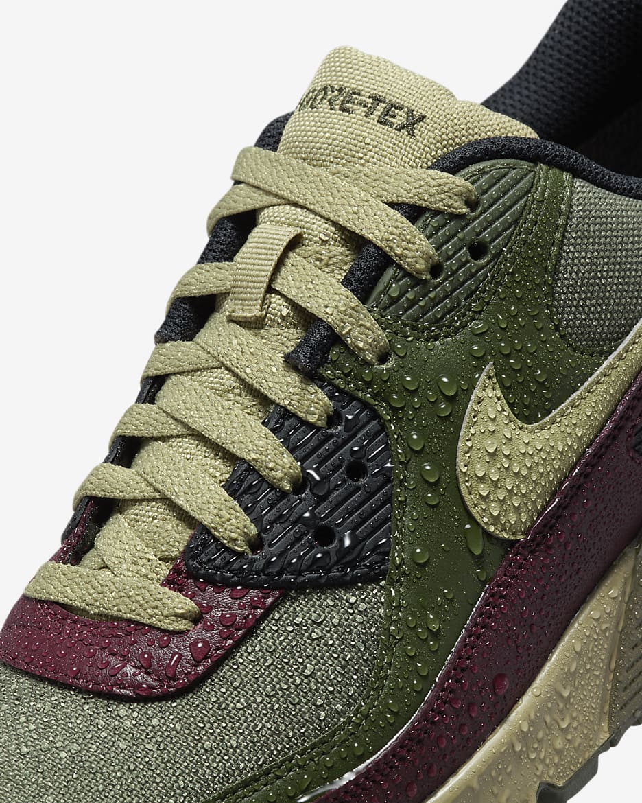 Nike Air Max 90 GORE-TEX Men's Shoes - Medium Olive/Cargo Khaki/Burgundy Crush/Neutral Olive