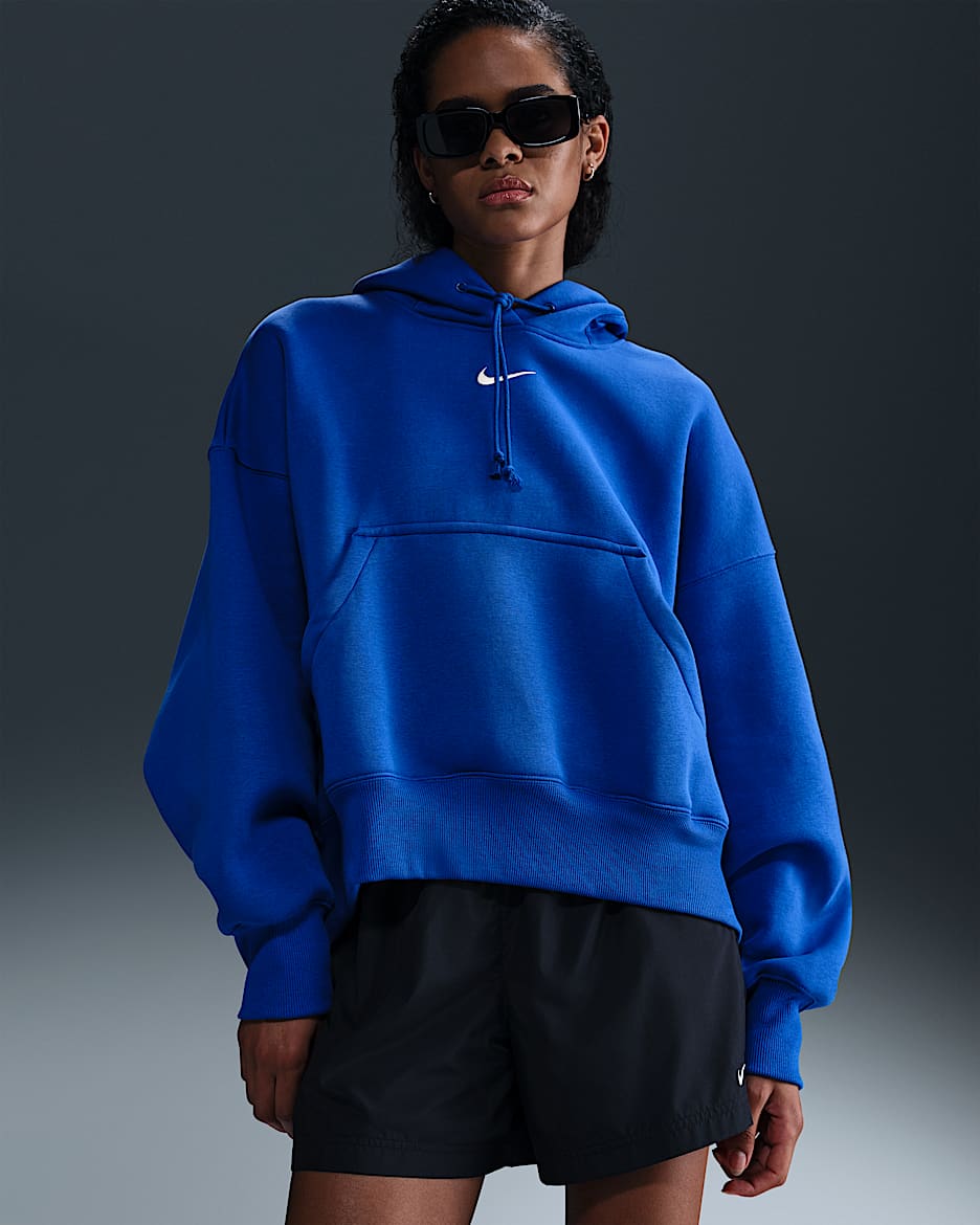 Nike Sportswear Phoenix Fleece Women's Over-Oversized Pullover Hoodie - Game Royal/Sail