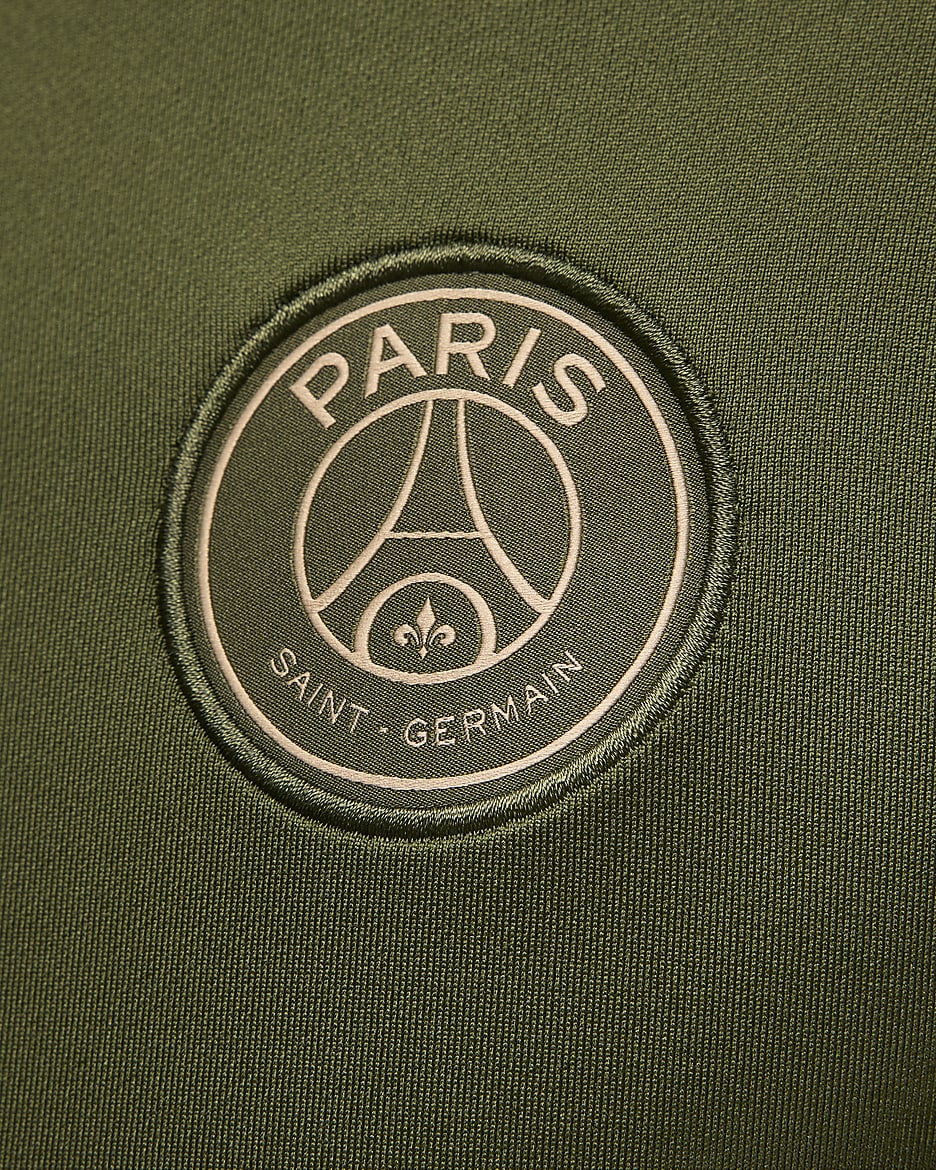 Paris Saint-Germain Strike Fourth Jordan Dri-FIT-Fußball-Drill-Oberteil für Herren - Rough Green/Rough Green/Dark Obsidian/Hemp