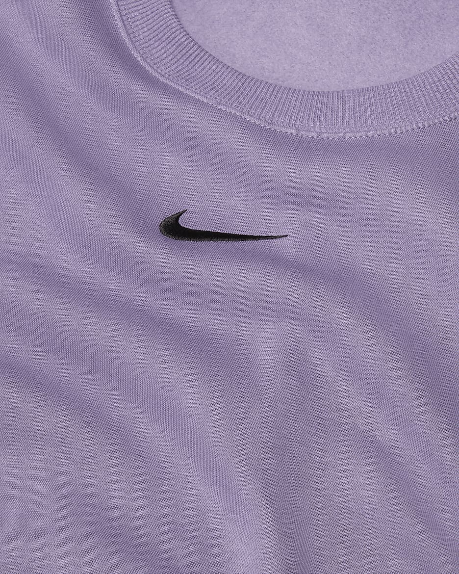 Nike Sportswear Phoenix Fleece túlméretes, kerek nyakkivágású női pulóver - Daybreak/Fekete