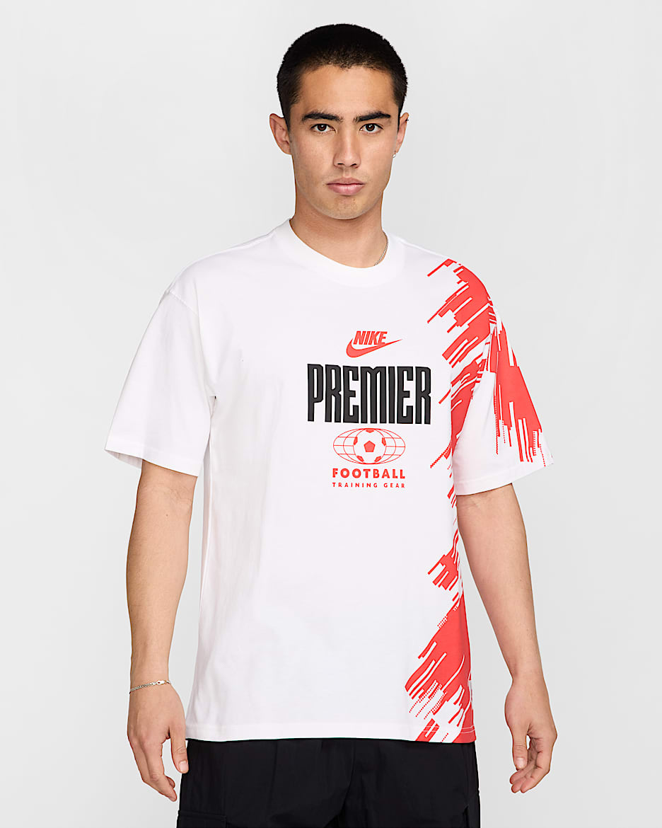 Playera de fútbol Max90 para hombre Nike - Blanco