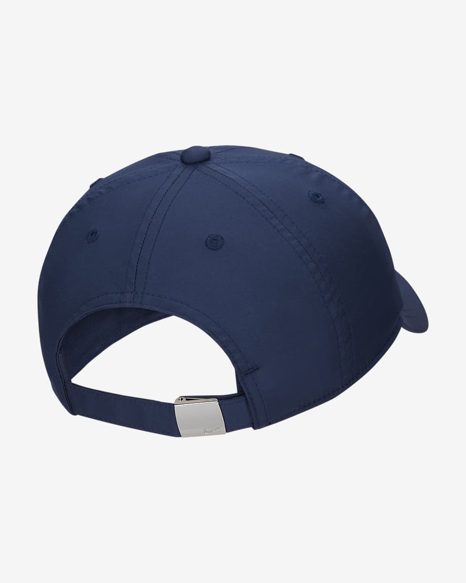 Nike Dri-FIT Club Gorra sin estructura con logotipo Swoosh metálico - Niño/a - Midnight Navy