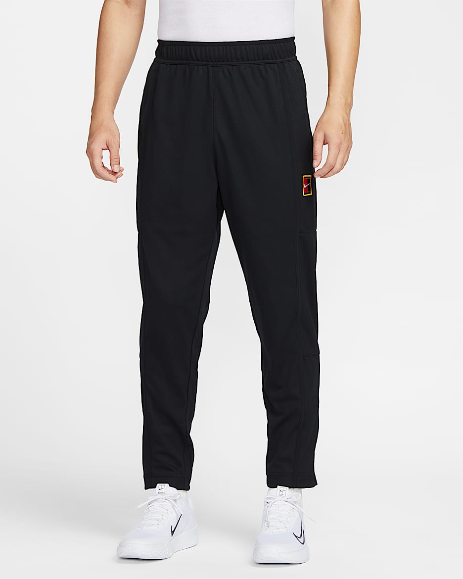 กางเกงเทนนิสขายาวผู้ชาย NikeCourt Heritage - ดำ/ดำ