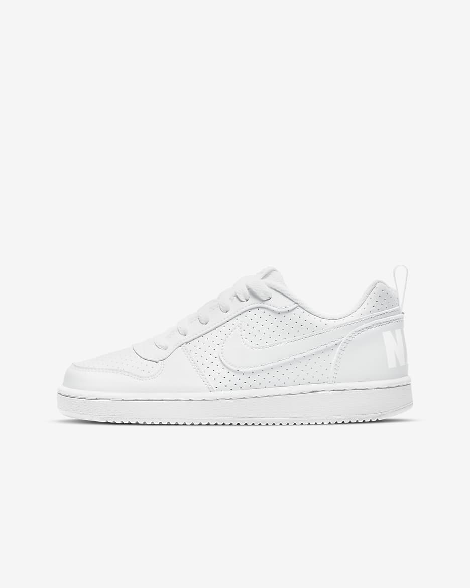 Nike Court Borough Low SL Big Kids' Shoes - White/White