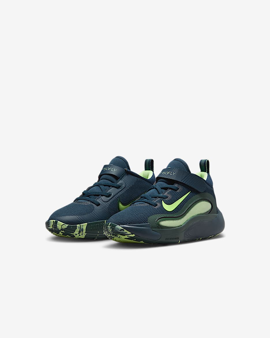 Nike IsoFly Little Kids' Shoes - Armory Navy/Vintage Green/Barely Volt