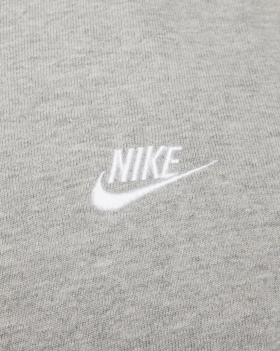 Henley de manga larga para hombre Nike Club - Gris oscuro jaspeado/Gris humo claro/Blanco