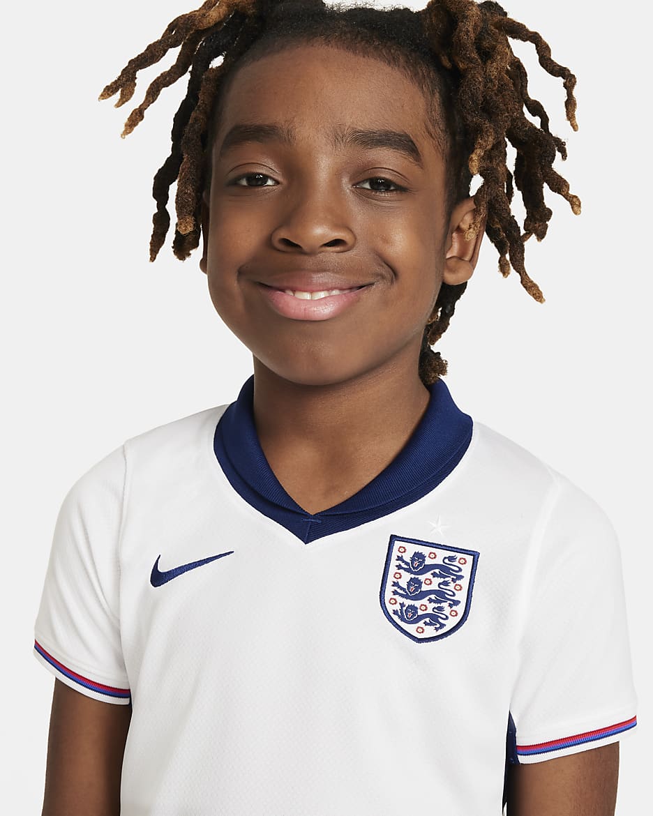 Ensemble 3 pièces replica Nike Football Angleterre 2024/25 Stadium Domicile pour enfant - Blanc/Blue Void