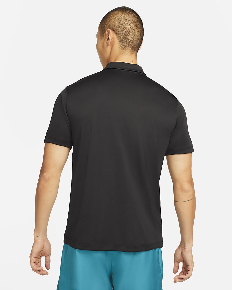 NikeCourt Dri-FIT Men's Tennis Polo - Black/White