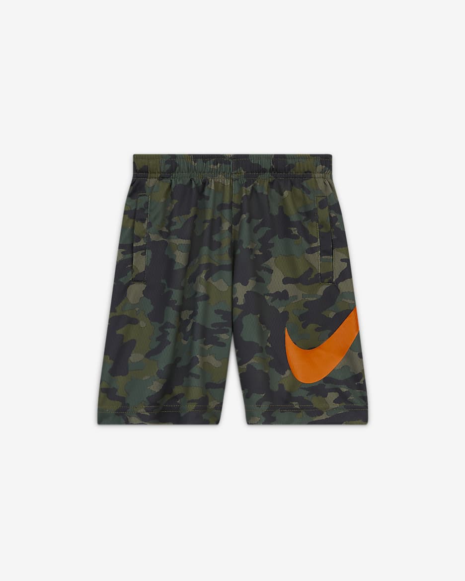 Nike Dri-FIT Little Kids' Printed Shorts - Medium Olive