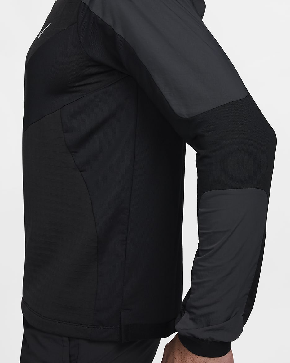 Nike Men's Long-Sleeve Running Top - Black/Dark Smoke Grey/Black