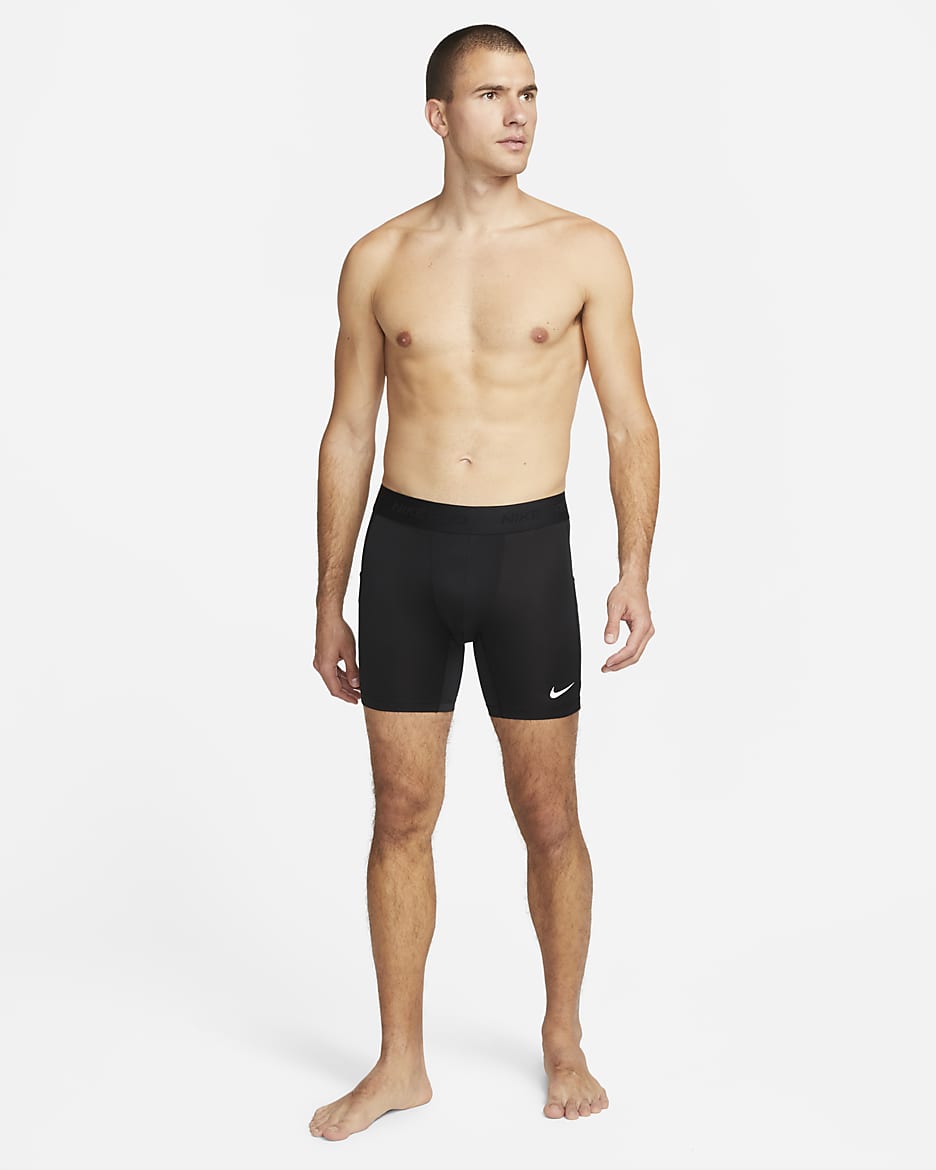 Träningsshorts Nike Pro Dri-FIT för män - Svart/Vit