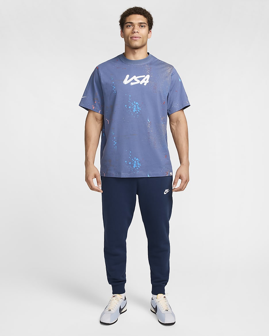 USA Men's Nike Dri-FIT ADV Breaking Short-Sleeve Top - Diffused Blue/White