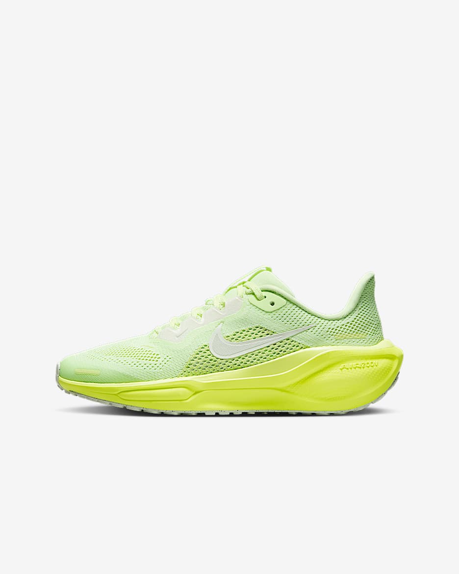 Nike Pegasus 41 Older Kids' Road Running Shoes - Barely Volt/Limelight/Light Silver/Sail