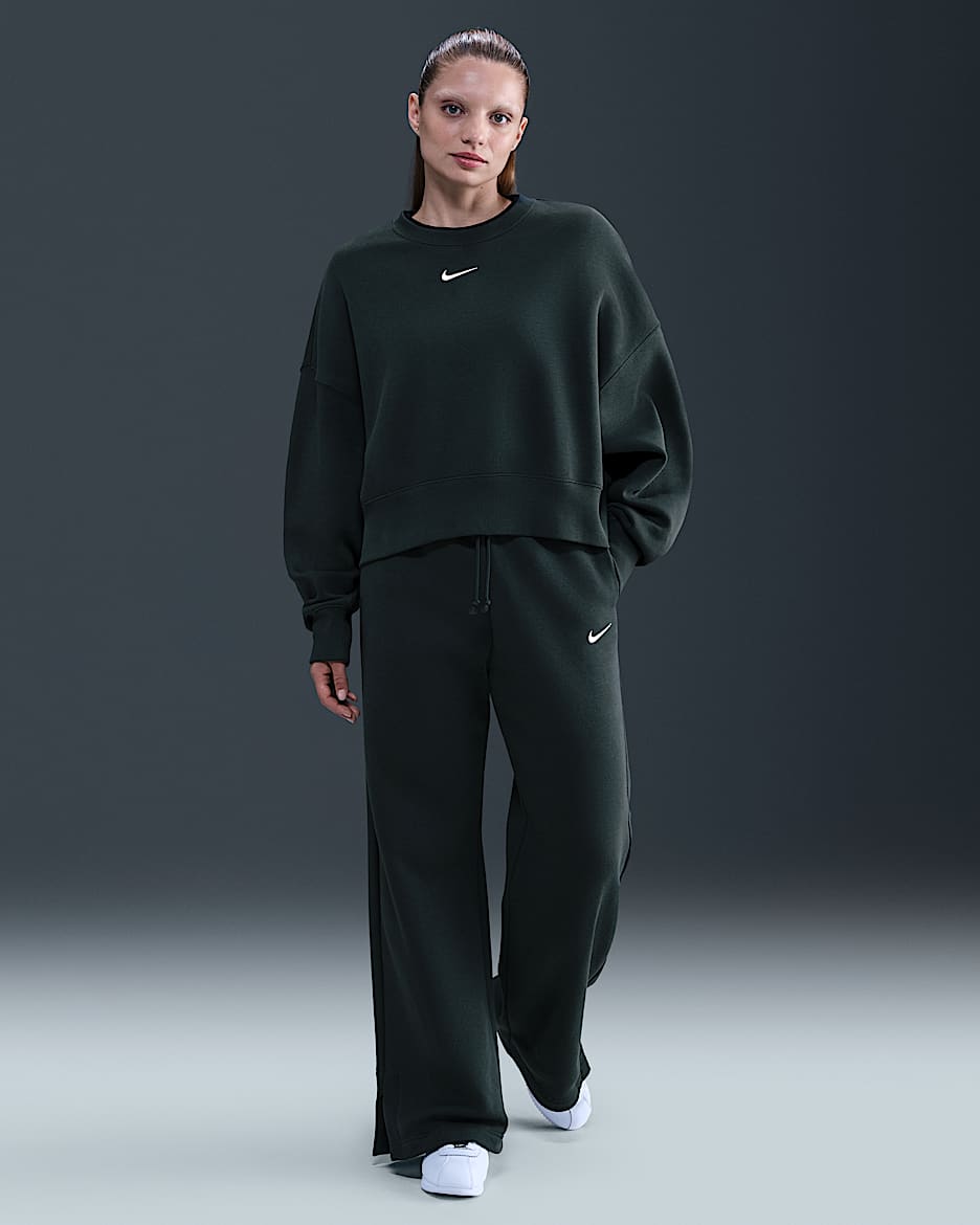 Nike Sportswear Phoenix Fleece Women's High-Waisted Wide-Leg Pants - Seaweed/Sail