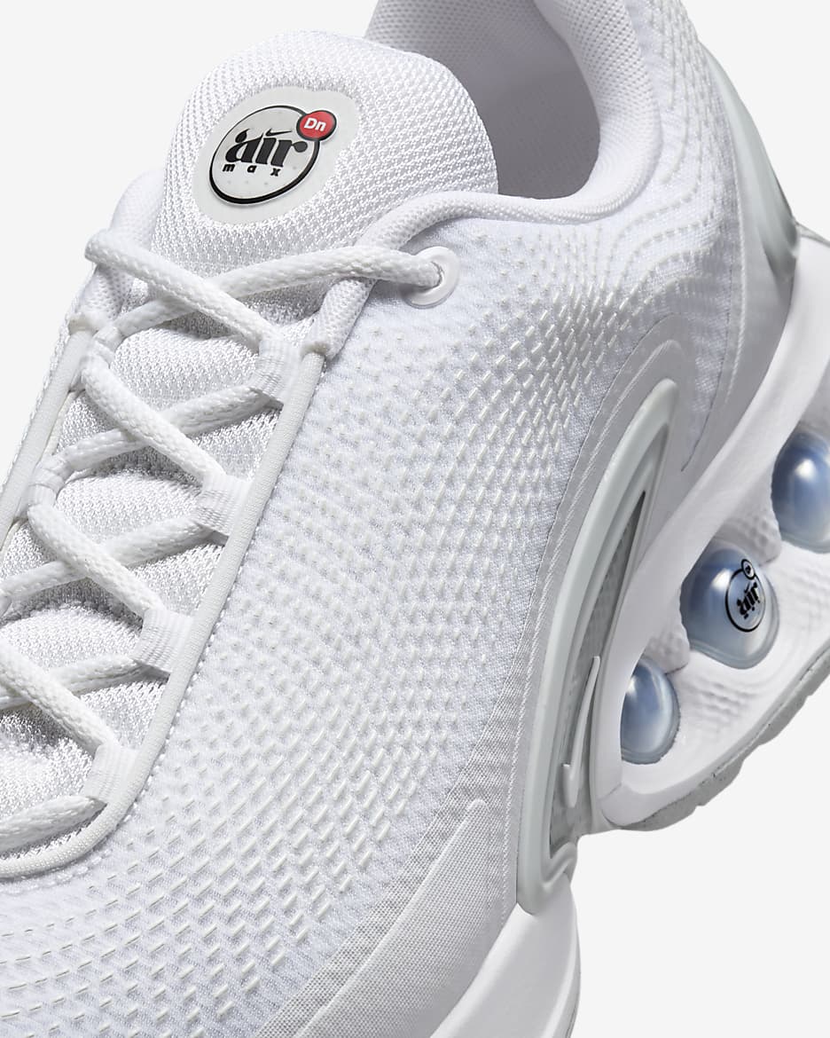 Nike Air Max Dn Shoes - White/White/Metallic Silver/White