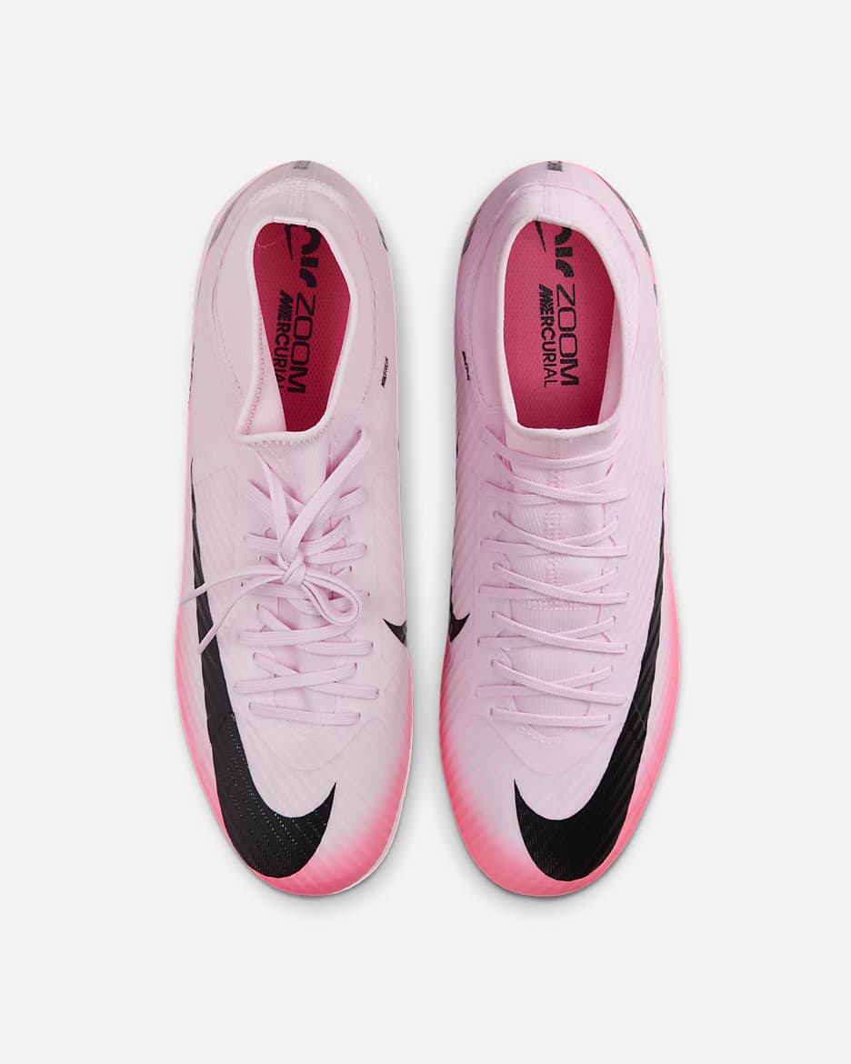 Calzado de fútbol MG high Nike Mercurial Superfly 9 Academy - Espuma rosa/Negro