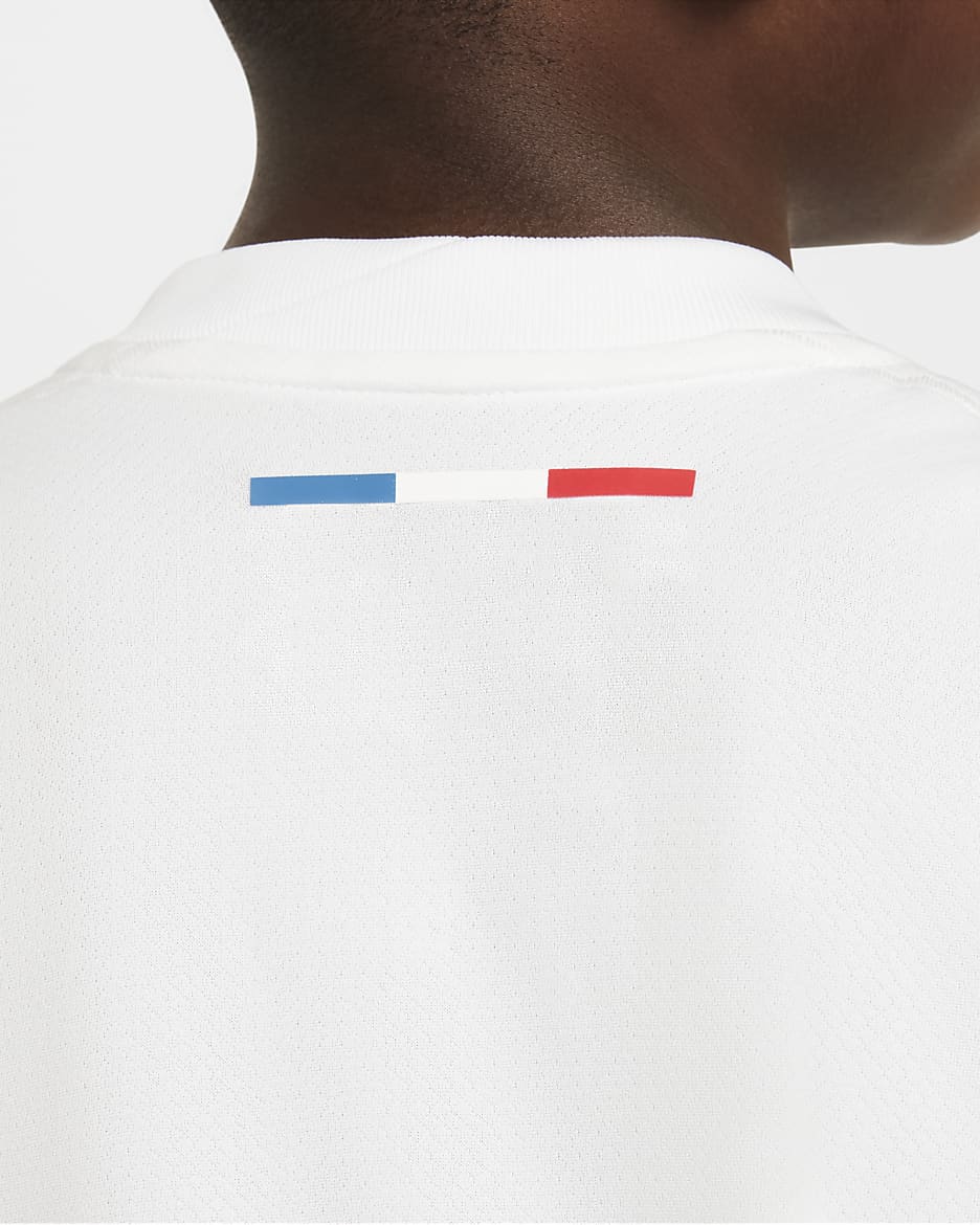 Replika venkovního fotbalového dresu Nike Dri-FIT Paris Saint-Germain Stadium 2024/25 pro větší děti - Bílá/Midnight Navy/University Red/Midnight Navy