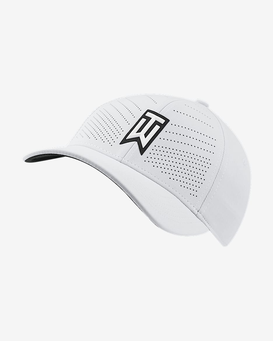 Nike AeroBill Tiger Woods Heritage86 Golf Hat - White/Anthracite/Black