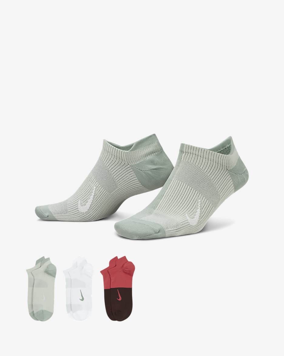 Nike Everyday Plus Lightweight Women's Training No-Show Socks (3 Pairs) - Multi-Colour