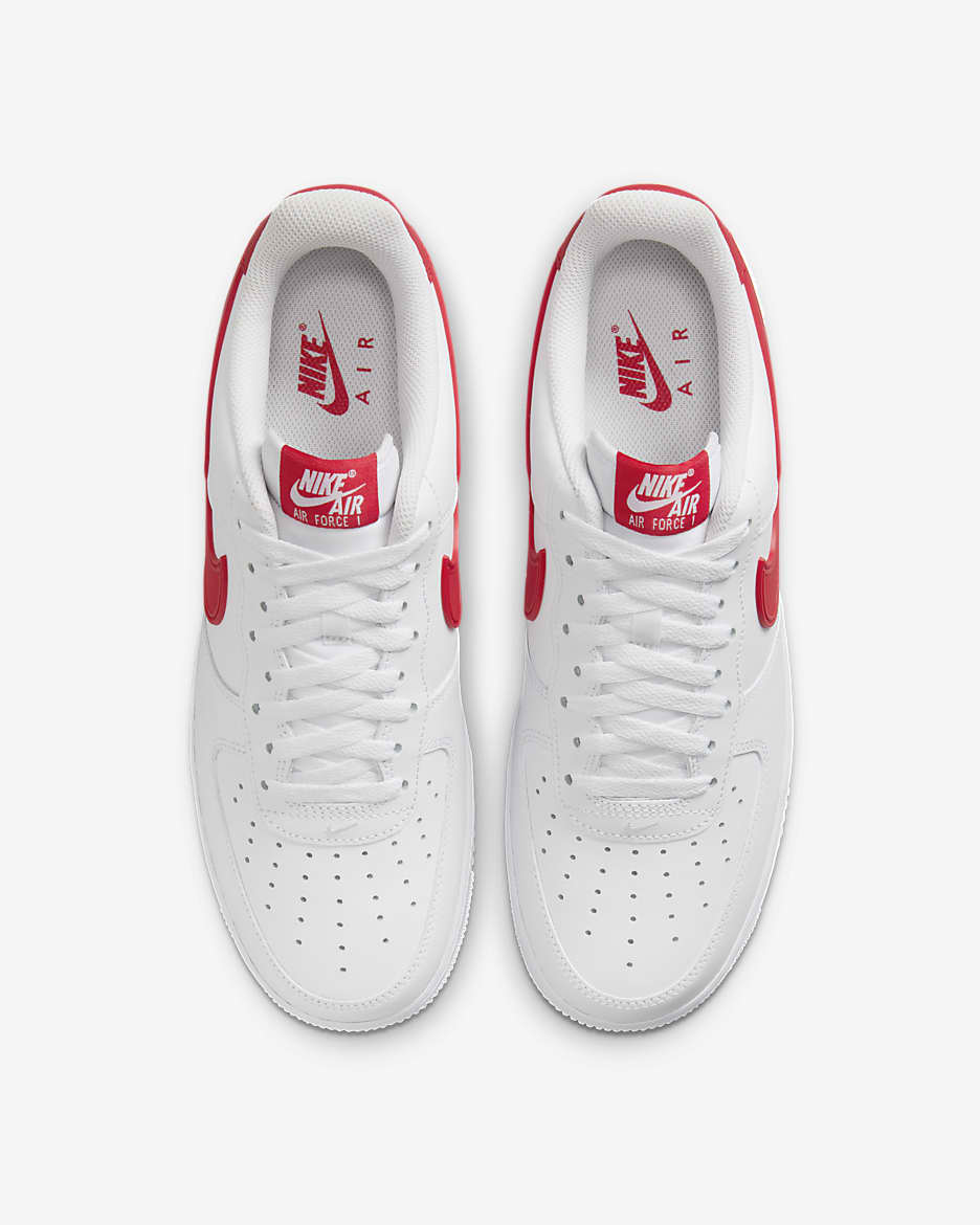 Nike Air Force 1 '07 Men's Shoes - White/Black/Fire Red