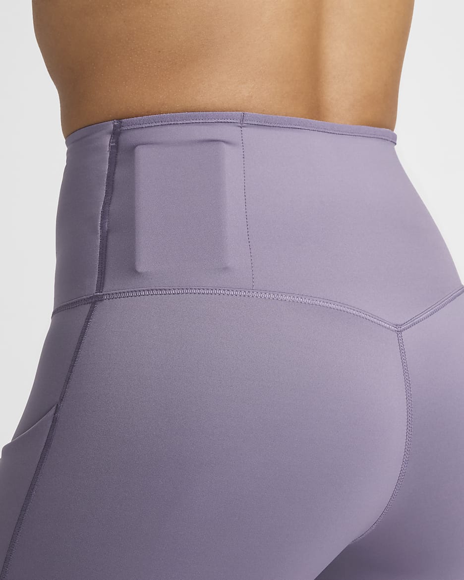 Nike Go Leggings in voller Länge mit Taschen, starkem Halt und hohem Bund für Damen - Daybreak/Schwarz