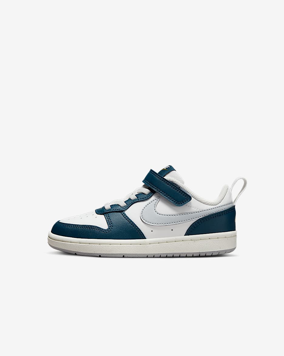 Nike Court Borough Low 2 Little Kids' Shoes - Summit White/Valerian Blue/Pilgrim/Pure Platinum