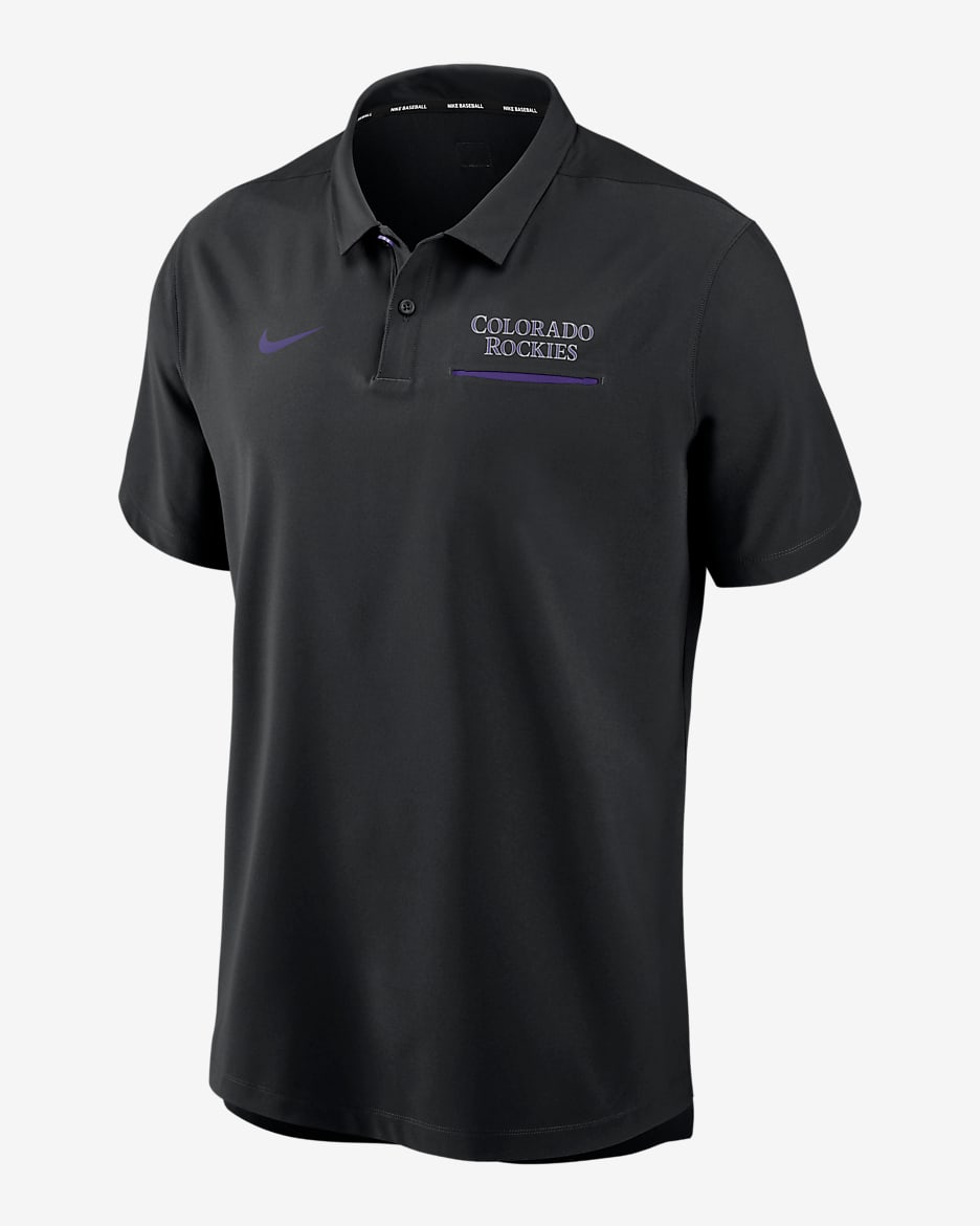 Nike Dri-FIT (MLB Colorado Rockies) Men's Polo - Black